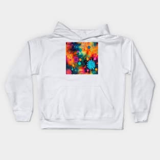 Rainbow flowers Kids Hoodie